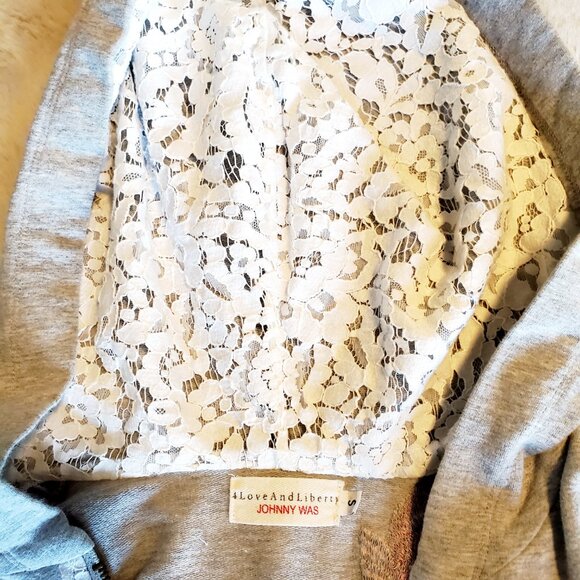 Johnny Was Embroidered Boho Sweatshirt Small Cottagecore Festival - Picture 12 of 15